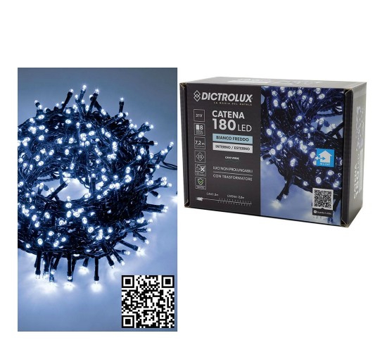180 LED Εσωτ. & Εξωτ. Χώρου Με 8 Προγράμματα Και Μετασχηματιστή Ψυχρό Λευκό Φως Πράσινο Καλώδιο Μη Επεκτεινόμενο IP44 31