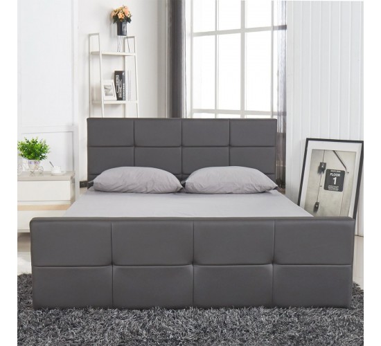 Κρεβάτι ANEMONE Γκρι PU 217x160x93cm (Στρώμα 150x200cm) Κρεβάτι ANEMONE Γκρι PU 217x160x93cm (Στρώμα 150x200cm)