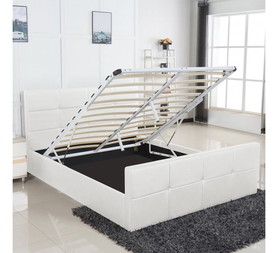 Κρεβάτι ArteLibre ANEMONE Λευκό PU Με Αποθηκευτικό Χώρο 217.5x170.5x100cm (Στρώμα 160x200cm) Κρεβάτι ArteLibre ANEMONE Λευκό PU Με Αποθηκευτικό Χώρο 217.5x170.5x100cm (Στρώμα 160x200cm)
