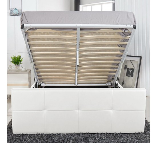 Κρεβάτι ArteLibre ANEMONE Λευκό PU Με Αποθηκευτικό Χώρο 217.5x170.5x100cm (Στρώμα 160x200cm) Κρεβάτι ArteLibre ANEMONE Λευκό PU Με Αποθηκευτικό Χώρο 217.5x170.5x100cm (Στρώμα 160x200cm)