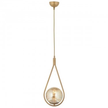 Φωτιστικό Κρεμαστό ArteLibre MIRZ Αντικέ/Μελί Μέταλλο/Γυαλί 20x101cm