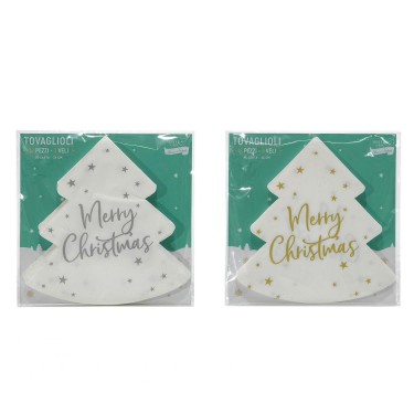 Χαρτοπετσέτα Με Χριστουγεννιάτικη Διακόσμηση 3 Φύλλα 33x33cm Σετ 12Τμχ Σε 2 Σχέδια