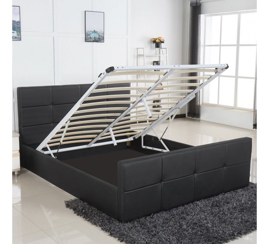 Κρεβάτι ANEMONE Μαύρο PU Με Αποθηκευτικό Χώρο 217x170x100cm (Στρώμα 160x200cm) Κρεβάτι ANEMONE Μαύρο PU Με Αποθηκευτικό Χώρο 217x170x100cm (Στρώμα 160x200cm)