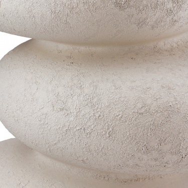 Βάζο -Stone- Κεραμικό Light Gray PU H. 21 cm D. 17 cm