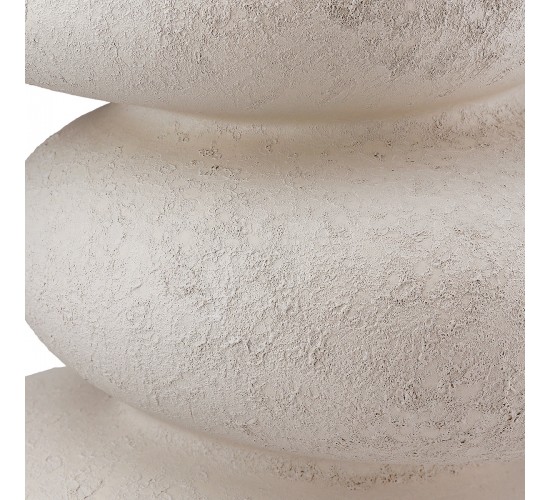 Βάζο -Stone- Κεραμικό Light Gray PU H. 21 cm D. 17 cm