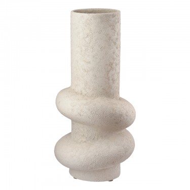 Βάζο -Ring- Κεραμικό Ανοιχτό Γκρι 31x15cm