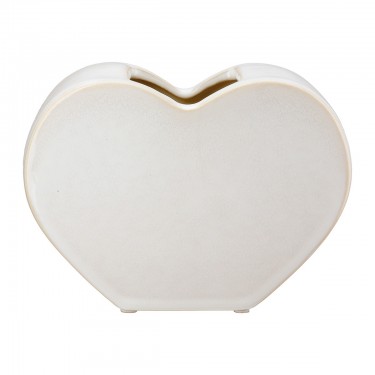 Βάζο -Heart- Κεραμικό Λευκό 8.5x20x14cm