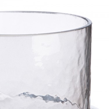 Βάζο -Levels- Γυαλί Γκρι 14.5x16.5x16.5cm