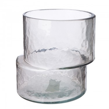 Βάζο -Levels- Γυαλί Γκρι 14.5x16.5x16.5cm