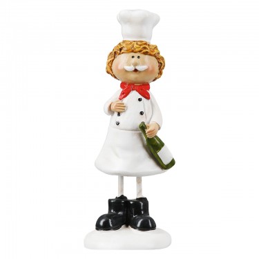 Φιγούρα Cook -Star Chef- Πολυρεζίνη Λευκό PU Pcs. Assorted 4.5x4.5x13cm