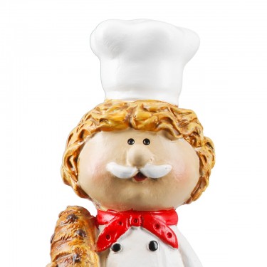 Φιγούρα Cook -Star Chef- Πολυρεζίνη Λευκό PU Pcs. Assorted 4.5x4.5x13cm