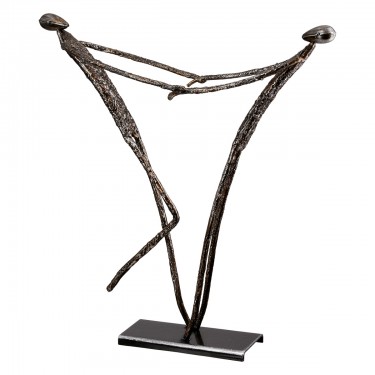 Φιγούρα Ζευγάρι -Emotion- Μέταλλο Ασημί 6x27x29cm