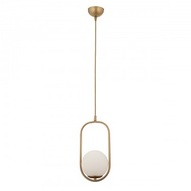 Φωτιστικό Κρεμαστό ArteLibre LORN Αντικέ/Λευκό Μέταλλο/Γυαλί 17x100cm