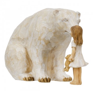 Φιγούρα Bear Child -Animal Lover- Child Motif Πολυρεζίνη Ecru PU 20x10x11.5cm