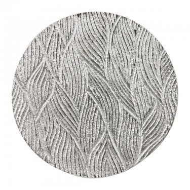 Σουβέρ Στρογγυλό -Tratto- Αλουμίνιο Ασημί 2Τμχ D. 11cm