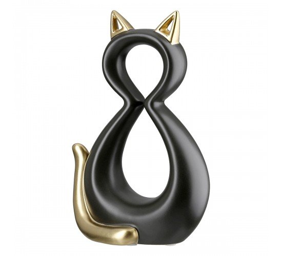 Φιγούρα Cat -Catty- Κεραμικό Μαύρο Χρυσό PU 4 11x6x17cm Φιγούρα Cat -Catty- Κεραμικό Μαύρο Χρυσό PU 4 11x6x17cm