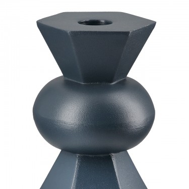  Κηροπήγιο -Metallo- Μεταλλικό Σκούρο Μπλε 2 Τμ. Ποικιλία 7X7X19Cm 7X7X19Cm