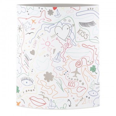 Διακοσμητικό Φως (LED) Έλλειψη -Modern Art- Χαρτί Λευκό 6x13x16cm