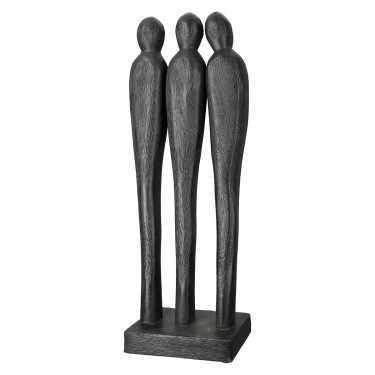 Γλυπτό -3 People- Ομάδα Ξύλο Μάνγκο Μαύρο 6.5x14x36cm