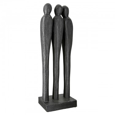 Γλυπτό -3 People- Ομάδα Ξύλο Μάνγκο Μαύρο 6.5x14x36cm