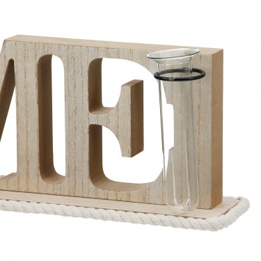 Lettering -Home- Ξύλο Ecru PU 4 47x7.5x12.5cm