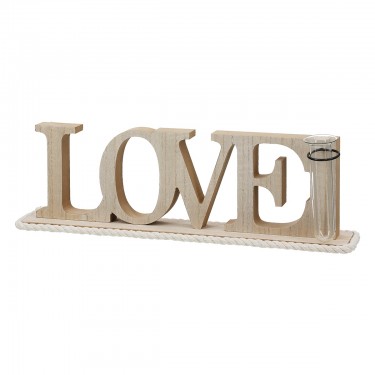 Lettering -Love- Ξύλο Ecru PU 4 41x7.5x12.5cm
