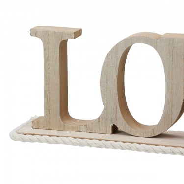 Lettering -Love- Ξύλο Ecru PU 4 41x7.5x12.5cm