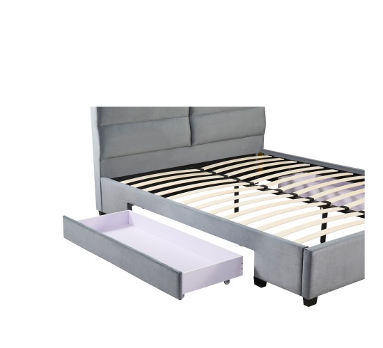 Κρεβάτι Διπλό ArteLibre PRODREAM Γκρι Ύφασμα 217.5x170x95cm (Στρώμα 160x200cm)