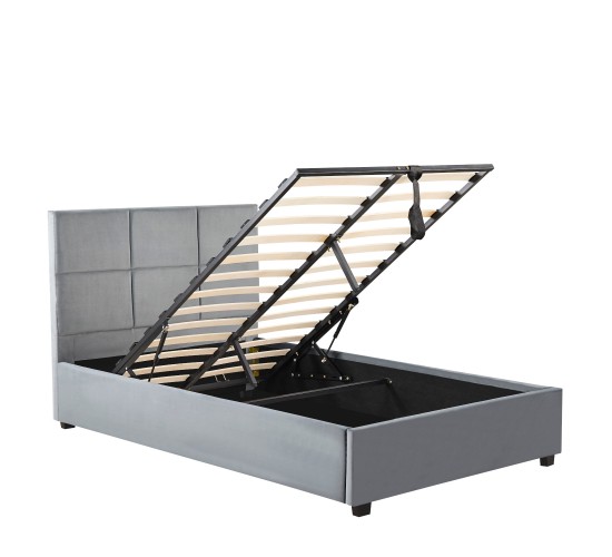 Κρεβάτι Μονό ArteLibre CLOUDREST Γκρι Ύφασμα 213x130x109.5cm (Στρώμα 120x200cm) Κρεβάτι Μονό ArteLibre CLOUDREST Γκρι Ύφασμα 213x130x109.5cm (Στρώμα 120x200cm)