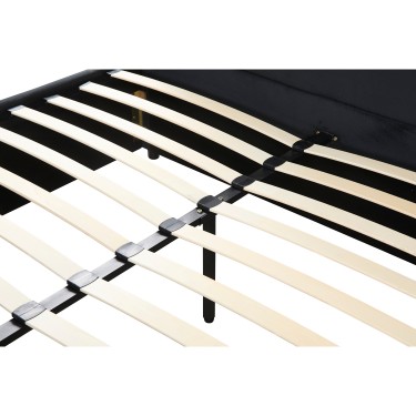 Κρεβάτι Διπλό ArteLibre SLEEPSUIT Μαύρο Ύφασμα 218x172x118cm (Στρώμα 160x200cm)