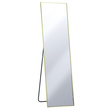 Καθρέπτης Δαπέδου Χρυσό Μέταλλο/Γυαλί 46x168cm