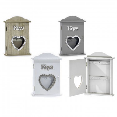 Κλειδοθήκη -Keys- 6 Θέσεων Ξύλο 20x5x30cm Σε 3 Χρώματα