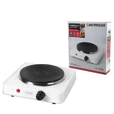 Μάτι Κουζίνας Ηλεκτρικό Μονό Λευκό Φ15.5cm 1000W