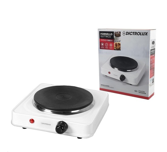 Μάτι Κουζίνας Ηλεκτρικό Μονό Λευκό Φ15.5cm 1000W