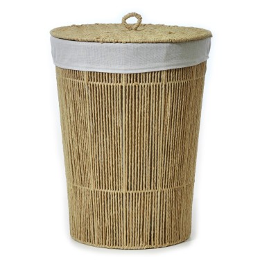 Καλάθι Απλύτων Μπεζ Φ42x54cm