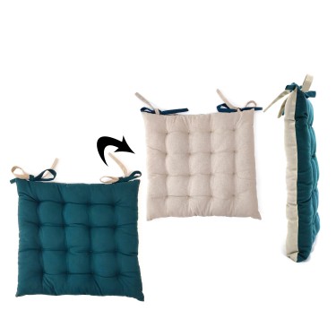 Μαξιλάρι Καθίσματος Μπλε/Άμμου 40x40cm