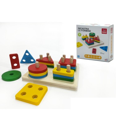 Παιχνίδι Επιτραπέζιο Ταίριαξε Τα Κομμάτια Πολύχρωμο Ξύλο Για 3  Ετών
