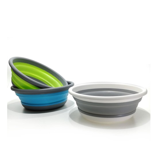 Λεκάνη Στρογγυλή 9lt Πτυσσόμενη Πλαστικό/Σιλικόνη Φ37.5x14cm