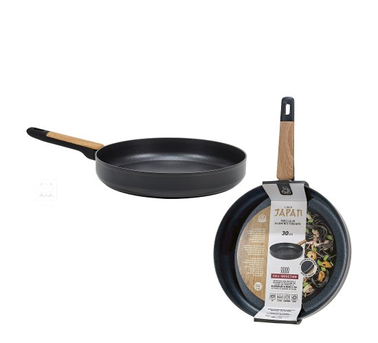 Τηγάνι Αλουμινίου Ιαπωνικό Μαύρο Full Induction Φ30cm