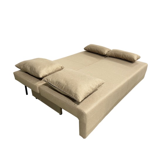 Καναπές Κρεβάτι Τριθέσιος ArteLibre URBAN LOUNGE 3S Ανοιχτό Καφέ Ύφασμα 194x93x72cm