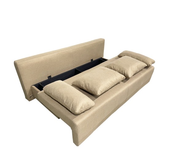 Καναπές Κρεβάτι Τριθέσιος ArteLibre URBAN LOUNGE 3S Ανοιχτό Καφέ Ύφασμα 194x93x72cm