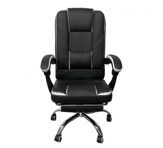 Καρέκλα Γραφείου OPTISEAT Μαύρο/Λευκό PVC/Μέταλλο 67x65x105-115cm