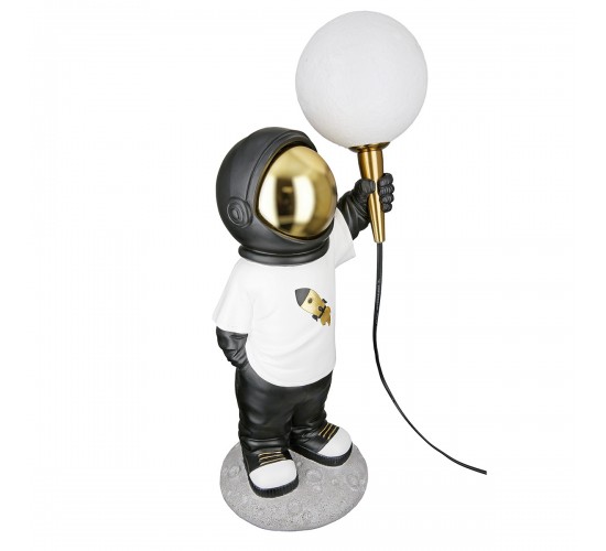 Τραπέζι Λάμπα (Led) Astronaut -Apollo- Πολυρεζίνη Λευκό PU 15.5x21.5x46.5cm Τραπέζι Λάμπα (Led) Astronaut -Apollo- Πολυρεζίνη Λευκό PU 15.5x21.5x46.5cm