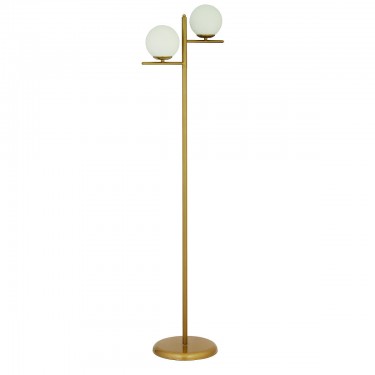 Φωτιστικό Δαπέδου ArteLibre YEN Αντικέ/Μελί Μέταλλο/Γυαλί 30x158cm