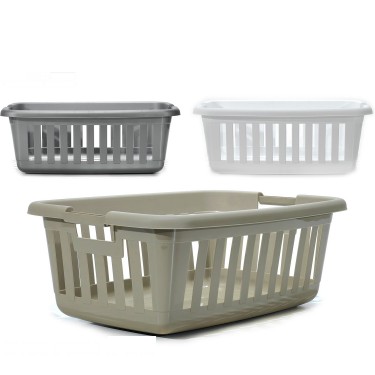 Καλάθι Ρούχων Πλαστικό 54x42x24cm Σε 3 Χρώματα