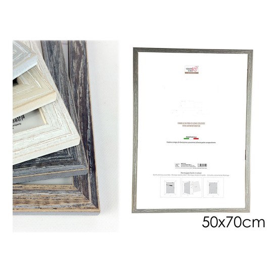 Κορνίζα Charme Πολύχρωμο Ξύλο 50x70cm Σε 5 Χρώματα