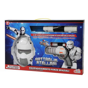 Σετ Μάχη Στο Διάστημα λευκό/μαύρο/γκρι 53x34x6cm 3Τμχ