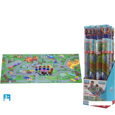 Χαλάκι Παιχνιδιού Πολύχρωμο Πλαστικό 120x80cm 4Τμχ Σε 4 Σχέδια