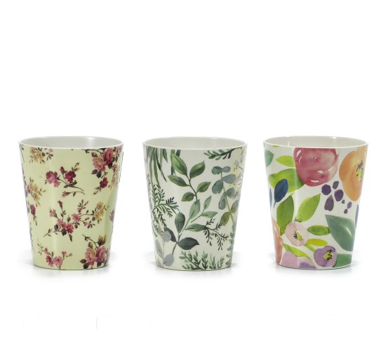 Ποτήρι Flowers 32cl Φ8.5x10cm Σε 3 Σχέδια