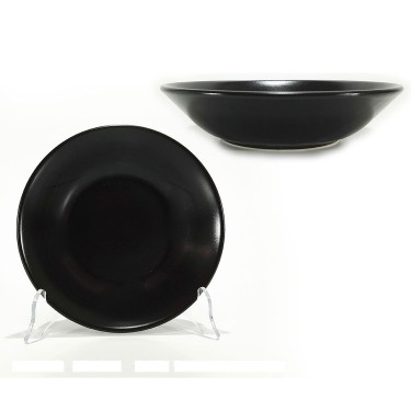 Πιάτο Βαθύ Μαύρο Ματ Πορσελάνη Φ20cm